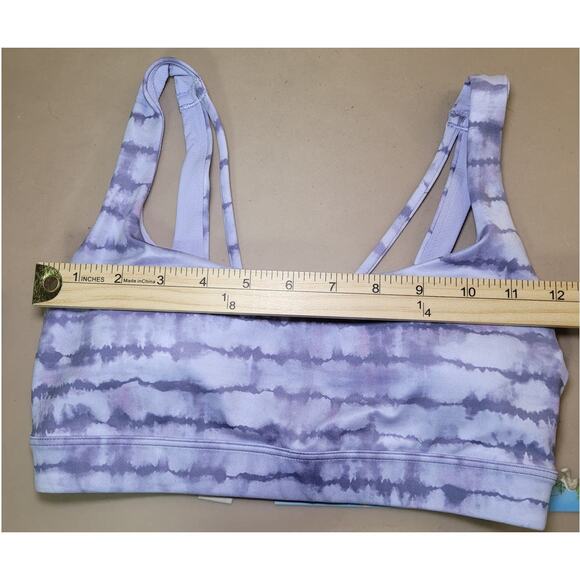 Athleta Exhale Sports Bra XS A-C Purple Tie-Dye Print Medium Support EUC - Picture 6 of 8